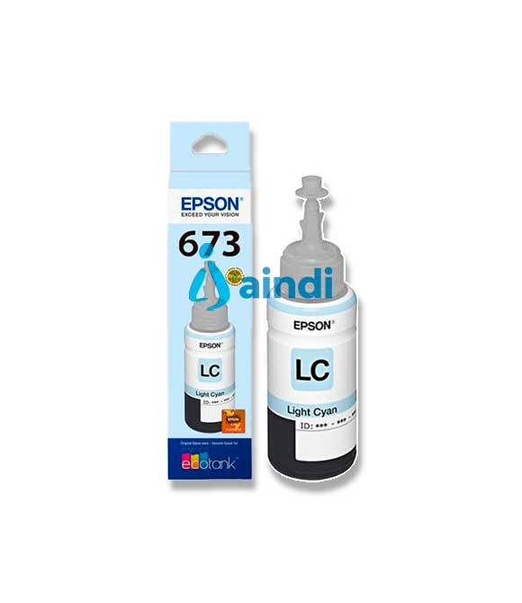 CARTUCHO EPSON MODELO 673 CYAN LIGHT, PARA L800,  L1800 ,  L805