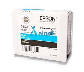 Cartucho Epson SJIC41P Cyan para TM-C4000 - Modelo C13T52L220