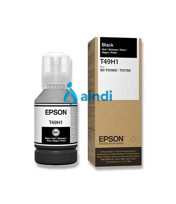 CARTUCHO EPSON MODELO T49H NEGRO, PARA T3170X (140 ML)