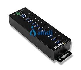 Hub concentrador industrial usb 3.0 de 10 puertos - hub con proteccion de descargas - startech.com mod. st1030usbm