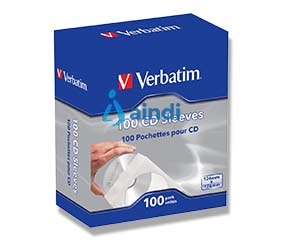 Verbatim 49976 Sobre de papel para CD/DVD con ventana transparente paquete con 100 piezas