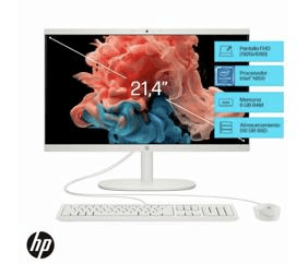 Computadora Todo en Uno HP 22" FHD | Intel N100 | 8GB RAM DDR5 | 512GB SSD | Windows 11 | WiFi 6 | Cámara HD | A23WHLA All in One

