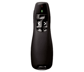 BROBOTIX R400 Apuntador y presentador láser inalámbrico USB, negro | Product key 497356