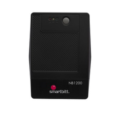 Smartbitt SBNB1200 No-break interactivo 1200VA/600W con 8 contactos, protección RJ-11, puerto USB, clave SBNB1200