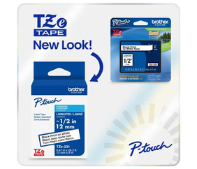 Cinta Laminada Original Brother 18 mm × 8 m | Texto Negro sobre Blanco | Alta Durabilidad