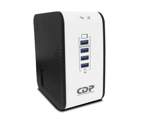 Regulador de Voltaje CDP R2CU-AVR1008 1000VA/500W AVR, 8 Salidas, 175 Julios, 4 Puertos USB, 120 Vac