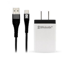 Brobotix USB C/Cable Tipo C Carga Rápida 963325 | Cargador de pared, negro, 5 V, 1