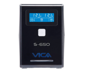 No-Break VICA S 650 interactivo 650VA/360W con pantalla LCD y 4 tomas reguladas/respaldadas | S 650