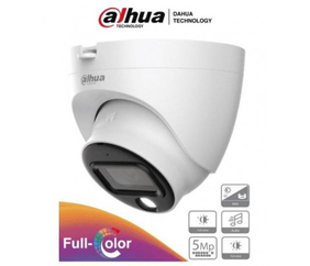 Dahua Technology Cámara Domo Full Color 5 MP con micrófono y lente 3.6 mm HDW1509TLQ-A-L