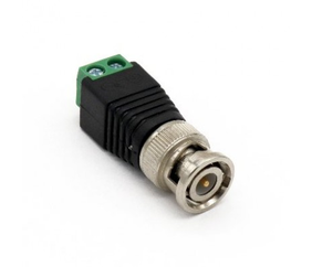BROBOTIX 764786 Adaptador CCTV BNC Macho Coaxial Negro c/ Verde