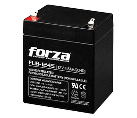 Batería Forza FUB-1245 Sellada de Plomo-Ácido Recargable 12V 4.5Ah AGM Sin Mantenimiento Negro