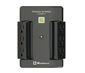 Protector de voltaje, 2500 VA /2000 W, 6 cont KOBLENZ PV-2500 D