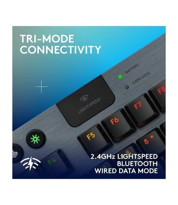 TECLADO LOGITECH G G915 LIGHTSP EED TKL BLACK LOW PROFILE RGB BT