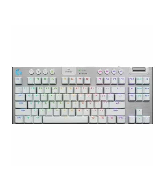 TECLADO LOGITECH G G915 LIGHTSP EED TKL WHITE LOW PROFILE RGB BT