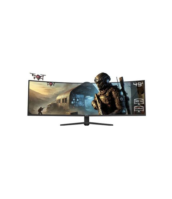 Monitor Xzeal XZ4900 XZMO491B panel curvo VA 5K 120Hz 4ms 2xDP + 2xHDMI negro