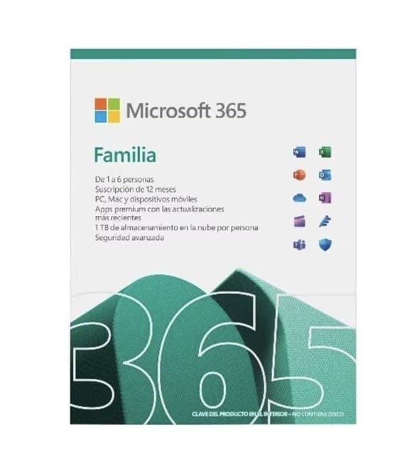 M365 Family Spanish 1 Año Suscripción LATAM Medialess EP2-32394