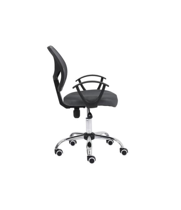 Silla Secretarial Nextep NE-650SG de altura ajustable, tela gris y base giratoria