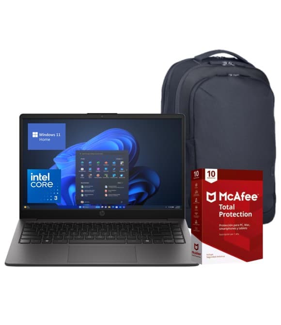 Laptop HP 240R G10 D42VQAT-V1 | 14" HD | Intel Core 3 100U 14ª Gen | 16GB RAM | 512GB SSD | Windows 11 | WiFi 6 | Teclado Español