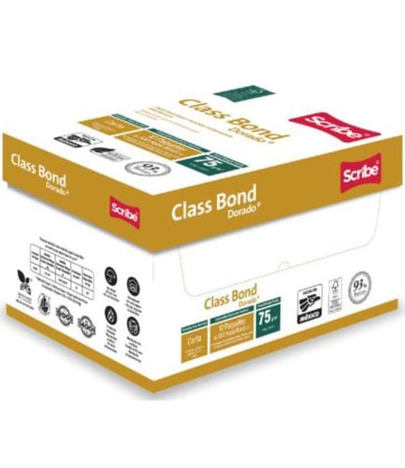 Papel Scribe Class Bond Dorado 75g/m² Carta 5000 Hojas Blanco 5292