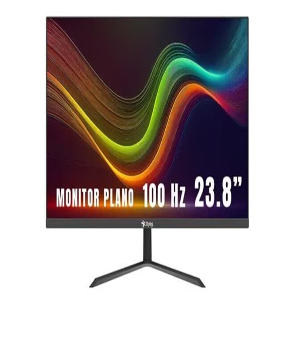 MONITOR STYLOS 23.8IN PANEL PLANO /FULL HD/100HZ/5MS/HDMI/VGA/B