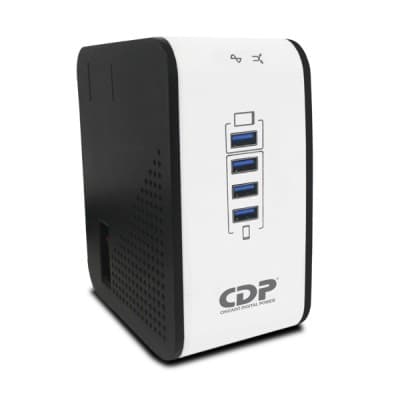 Regulador de Voltaje CDP R2CU-AVR1008 1000VA/500W AVR, 8 Salidas, 175 Julios, 4 Puertos USB, 120 Vac