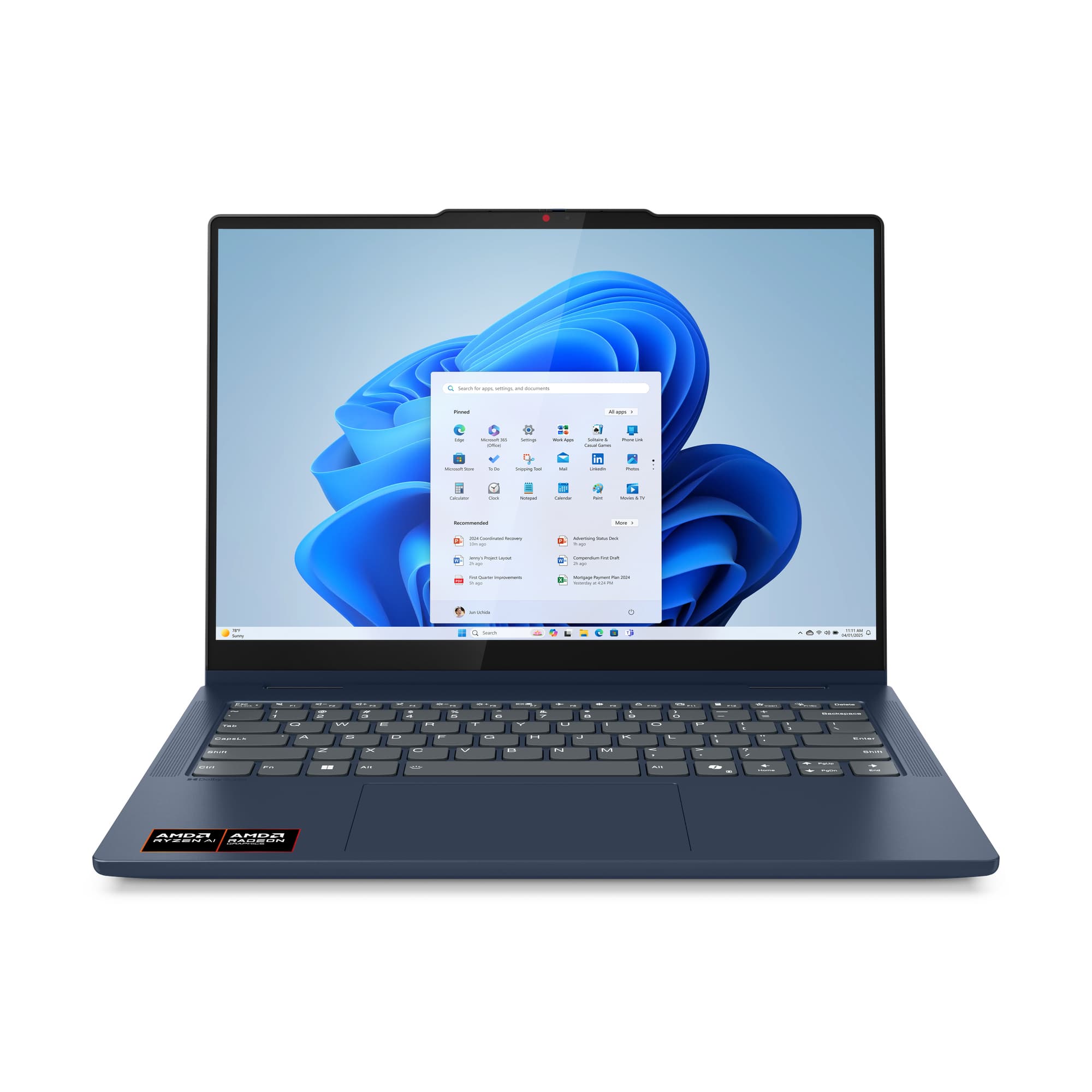 Lenovo IdeaPad 5 2-in-1 14AKP10 83KT002TLM Copilot+ PC AMD Ryzen AI 7 350 Híbrido (2-en-1) 35,6 cm (14") Pantalla táctil WUXGA 16 GB 512 GB SSD Wi-Fi 7 (802.11be) Windows 11 Home Español Azul